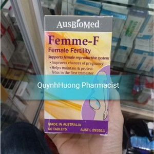 Viên uống Femme F hỗ trợ khả năng thụ thai Hộp 60 viên