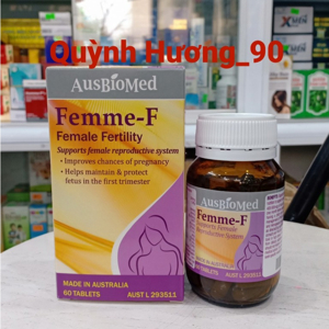 Viên uống Femme F hỗ trợ khả năng thụ thai Hộp 60 viên