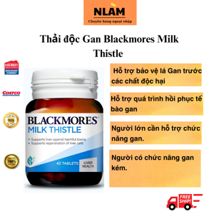 Viên uống giải độc gan Blackmores Milk Thistle 42 viên