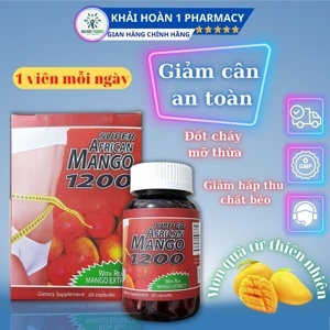 Viên uống giảm cân Super African Mango 1200 Hộp 20 viên