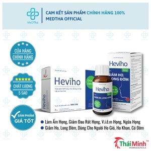 Viên uống giảm ho, long đờm heviho 20 viên