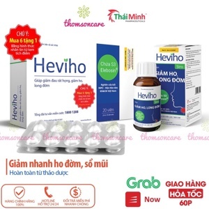 Viên uống giảm ho, long đờm heviho 20 viên