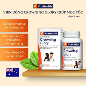 Viên uống giúp tóc bóng mượt và chắc khỏe Crowning Glory - Hộp 30 viên