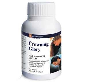 Viên uống giúp tóc bóng mượt và chắc khỏe Crowning Glory - Hộp 30 viên
