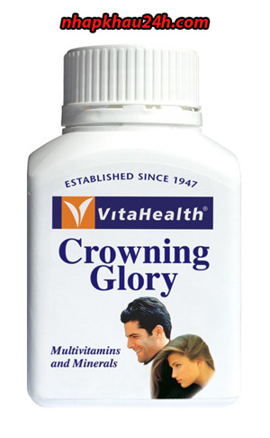 Viên uống giúp tóc bóng mượt và chắc khỏe Crowning Glory - Hộp 30 viên