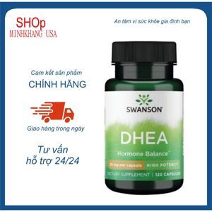 Viên uống hạn chế lão hóa, cân bằng nội tiết tố Swanson DHEA 10mg - 120 viên