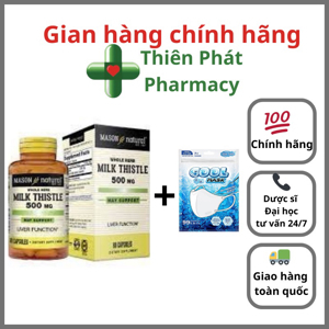 Viên uống hỗ trợ gan Mason Natural Milk Thistle 500mg của Mỹ