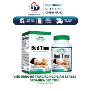 Viên uống hỗ trợ giấc ngủ Bed Time Organika - 60 viên