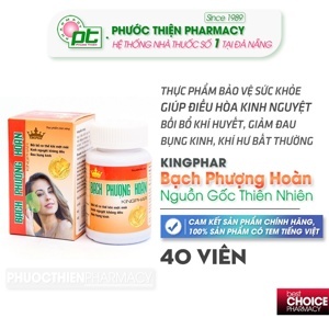 Viên uống hỗ trợ kinh nguyệt, phụ khoa Bạch Phượng Hoàn