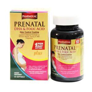 Viên uống hỗ trợ phụ nữ mang thai Pharmekal Prenatal DHA & Folic Acid 60 viên