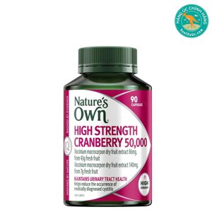 Viên uống hỗ trợ tiết niệu Nature’s Own High Strength Cranberry 50000mg 90 viên