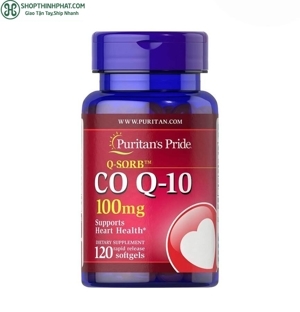 Viên uống hỗ trợ tim mạch Puritan's Pride coq10 100mg của Mỹ 60 viên