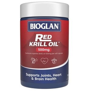 Viên uống hỗ trợ tim, não và khớp Bioglan Red Krill Oil 500mg 120 viên