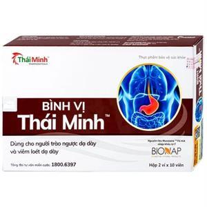 Viên Uống Hỗ Trợ Trào Ngược, Viêm Loét Dạ Dày Bình Vị Thái Minh 2X10