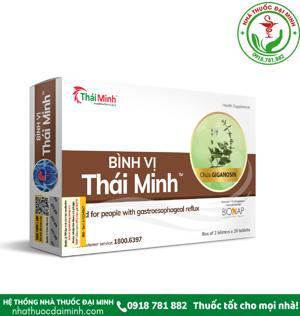 Viên Uống Hỗ Trợ Trào Ngược, Viêm Loét Dạ Dày Bình Vị Thái Minh 2X10