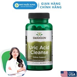 Viên uống hỗ trợ trị gout Swanson Uric Acid Cleanse 60 viên