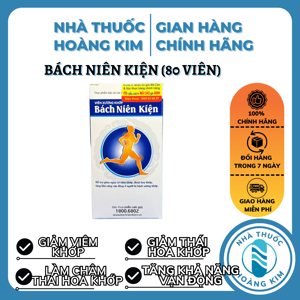 Viên uống hỗ trợ xương khớp Bách Niên Kiện - 80 viên/lọ