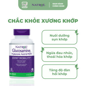 Viên uống hỗ trợ xương khớp NATROL MSM & GLUCOSAMINE DOUBLE STRENGTH (90 viên/hộp)