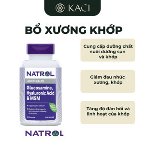 Viên uống hỗ trợ xương khớp NATROL MSM & GLUCOSAMINE DOUBLE STRENGTH (90 viên/hộp)