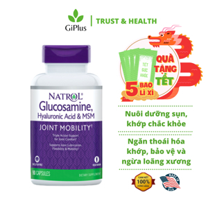 Viên uống hỗ trợ xương khớp NATROL MSM & GLUCOSAMINE DOUBLE STRENGTH (90 viên/hộp)