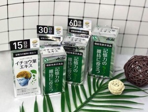 Viên uống hoạt huyết dưỡng não Ginkgo Asahi 90 viên (30 ngày)