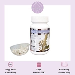 Viên uống kích thích mọc tóc Best Biotin Supplement Ex Nhật bản 90 viên