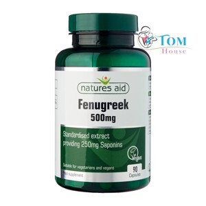 Viên uống lợi sữa Natures Aid Fenugreek - 500mg hộp 90 viên