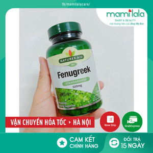 Viên uống lợi sữa Natures Aid Fenugreek - 500mg hộp 90 viên