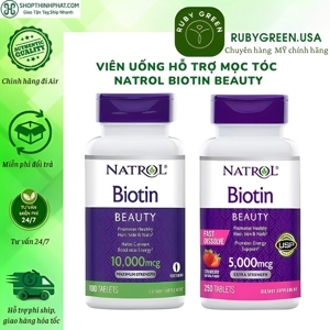 Viên uống mọc tóc Natrol Biotin 10000 mcg - 100 viên