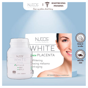 Viên uống Nucos White Placenta hỗ trợ sáng da Hộp 60 viên