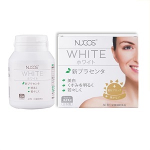 Viên uống Nucos White Placenta hỗ trợ sáng da Hộp 60 viên