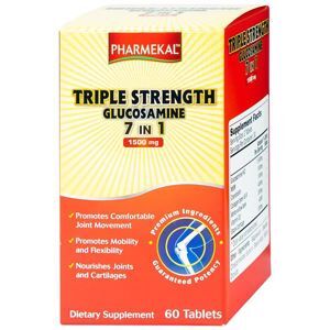 Viên uống phòng ngừa thoái hóa khớp Pharmekal Triple Strength Glucosamine, Chondroitin & MSM (60 Viên)