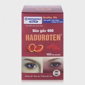 Viên uống sáng mắt đẹp da chống lão hóa dầu gấc 400 Haduroten 100 viên
