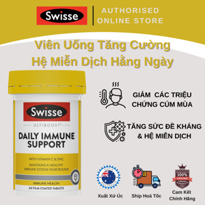 Viên uống tăng cường hệ miễn dịch Swisse Ultiboost Daily Immune Support 60 viên