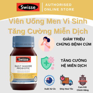 Viên uống tăng cường miễn dịch Swisse Ultibiotic Daily Immune Probiotic 30 viên