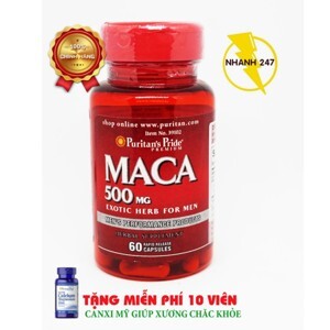 Viên uống tăng cường sinh lực Puritan's Pride Primium Maca Exotic Herb For Men 500mg 60 viên