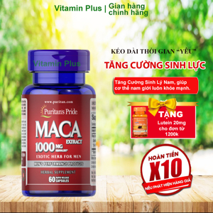 Viên uống tăng cường sinh lực Puritan's Pride Primium Maca Exotic Herb For Men 500mg 60 viên