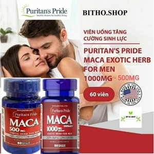 Viên uống tăng cường sinh lực Puritan’s Pride Maca - 500mg