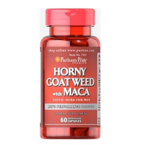 Viên uống tăng cường sinh lý Puritan Pride Horny Goat Weed with Maca 60 viên