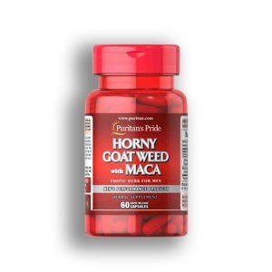 Viên uống tăng cường sinh lý Puritan Pride Horny Goat Weed with Maca 60 viên