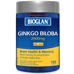 Viên uống tăng cường trí nhớ Bioglan Ginkgo Biloba 2000mg 100 viên