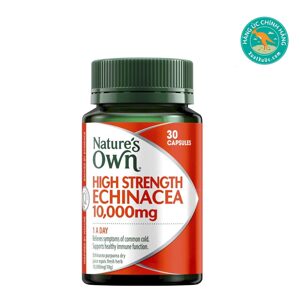 Viên uống tăng miễn dịch, phòng cảm lạnh Nature’s Own High Strength Echinacea 10000mg 30 viên