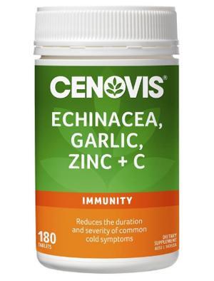 Viên uống tăng sức đề kháng Cenovis Echinacea, Garlic, Zinc & C 180 viên