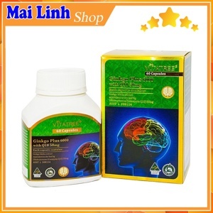 Viên Uống Tăng Tuần Hoàn Não Vitatree Ginkgo Plus 6000 With Q10 50Mg 60 Viên