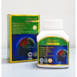 Viên Uống Tăng Tuần Hoàn Não Vitatree Ginkgo Plus 6000 With Q10 50Mg 60 Viên