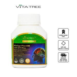 Viên Uống Tăng Tuần Hoàn Não Vitatree Ginkgo Plus 6000 With Q10 50Mg 60 Viên