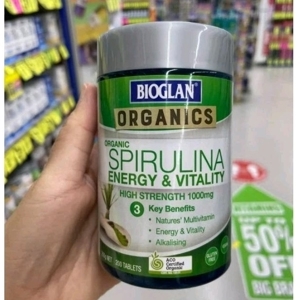 Viên uống tảo xoắn Bioglan Superfoods Spirulina 1000mg 200 Tablets