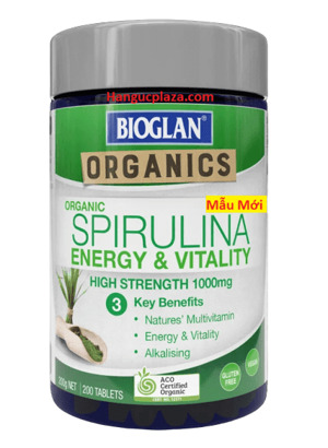 Viên uống tảo xoắn Bioglan Superfoods Spirulina 1000mg 200 Tablets