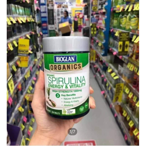 Viên uống tảo xoắn Bioglan Superfoods Spirulina 1000mg 200 Tablets