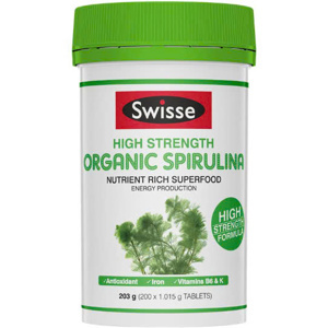 Viên uống tảo xoắn hữu cơ Swisse Organic Spirulina 200 viên